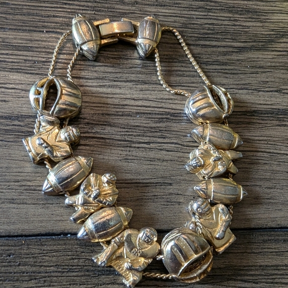 Charm Bracelet - Football 7" - Picture 1 of 5